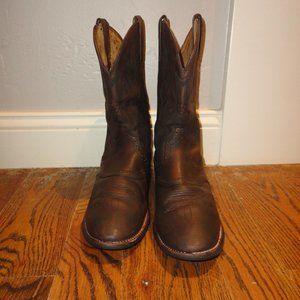 ARIAT Men's Brown Leather Rounded Toe Western Boots Size 9.5D